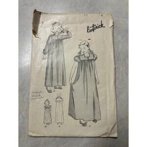 Vintage 1940's-50's Butterick Pattern #2280 Girls Nightgown Size 4 HTF